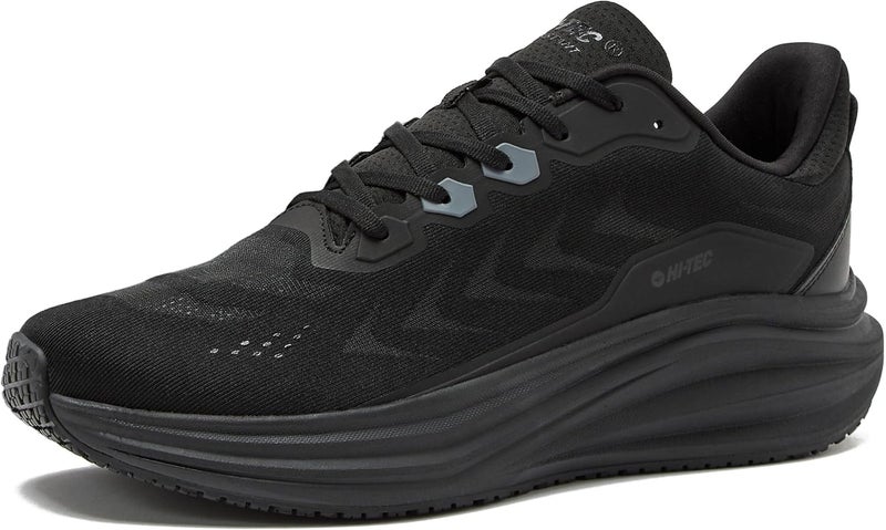HiTEC Resist SR Runner Mesh Black Non Slip Work Shoes for Men, Comfortable Water Resistant Mens Food Service Sneakers, Medium and Wide Width, Men's Size 7-16 - Image 1